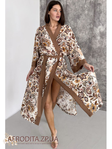 Длинный женский халат Cosy 82808 из вискозы