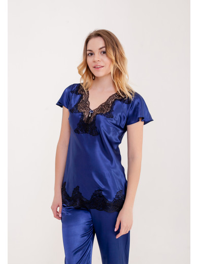  Жіноча шовкова піжама зі штанами "Ізабелла" 3186