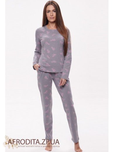 Женская пижама с брюками Wiktoria 1703 серый