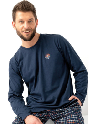 Мужская пижама со штанами их хлопка Key 82632