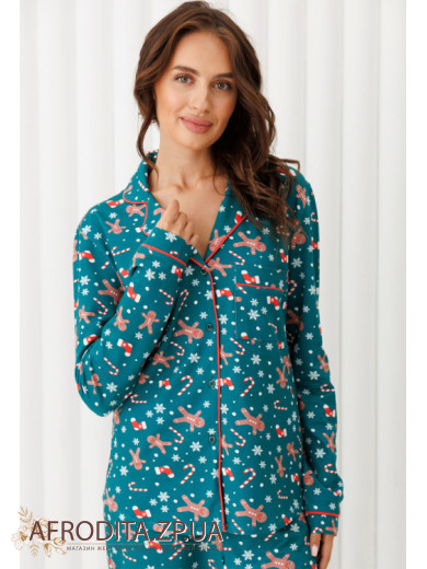 Жіноча піжама з бавовни зі штанами 1245-16199