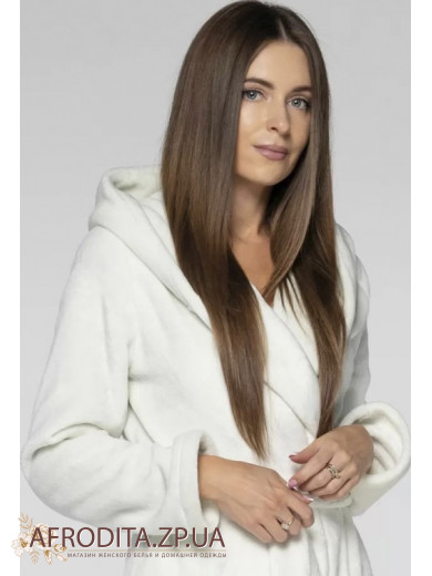 Женский теплый халат Shato 2118 pearl white