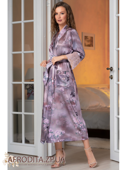 Женский шелковый халат "Аврора" 3659