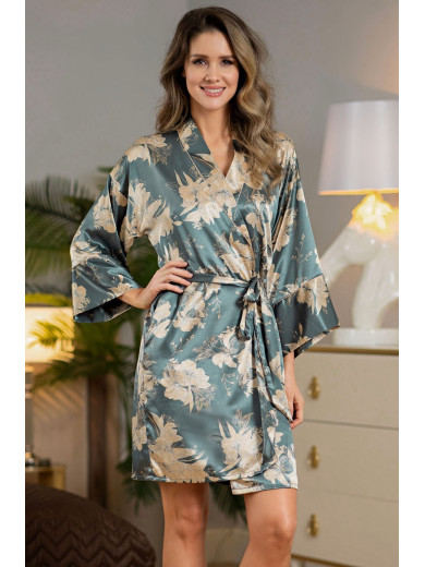Жіночий шовковий халат Орнелія 3833