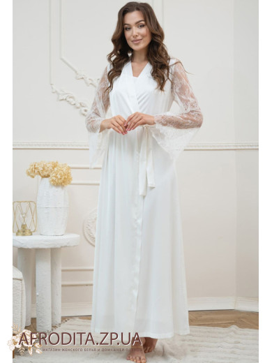 Жіночий довгий халат Shato 1511 білий