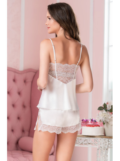 Пижама с шортами атласная "Лидия" 7052