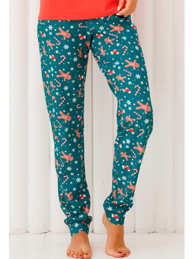 Пижама женская из хлопка со штанами Roksana 82690