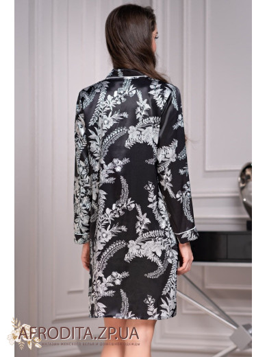  Жіночий шовковий халат на гудзиках "Міріам" 3487