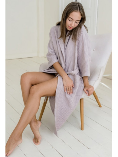 Женский халат из фактурного хлопка Cosy 82756