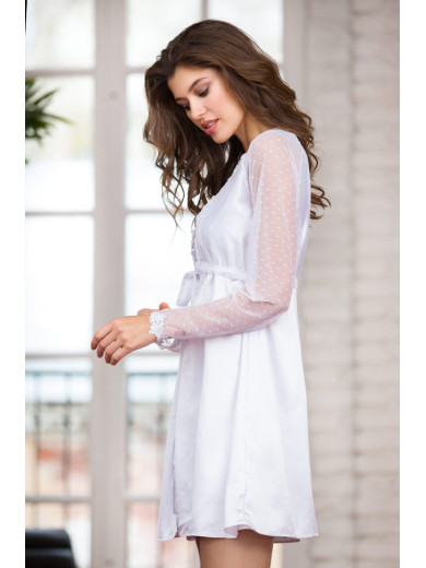 Короткий женский халат белый "Палома" 17483