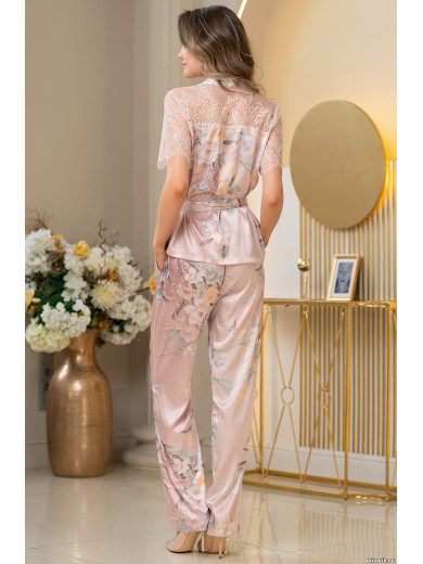Женская пижама с брюками шелковая "Милинда" 3726