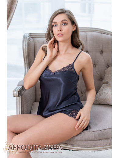 Піжама атласна з шортами Місті 7264-1