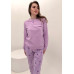 Пижама из хлопка со штанами Oronero OD470-1 лаванда