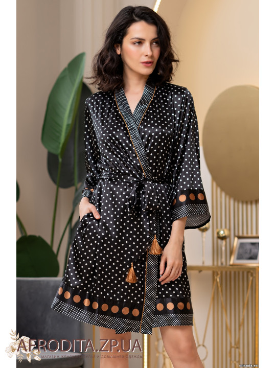 Атласний жіночій халат "Камілла" 8963