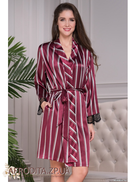 Атласний халат "Нормандія" 8483