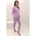Пижама из хлопка со штанами Oronero OD470-1 лаванда
