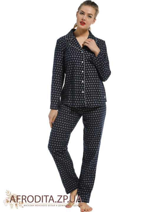 Женская теплая пижама с брюками "Pastunette" 20212-152-6