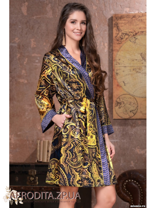 Женский шелковый халат "Армани Голд" 3493