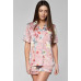Піжама жіноча з шортами Shato 2220 pink flowers
