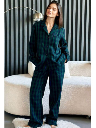 Пижама женская со штанами из фланели Cosy 82740