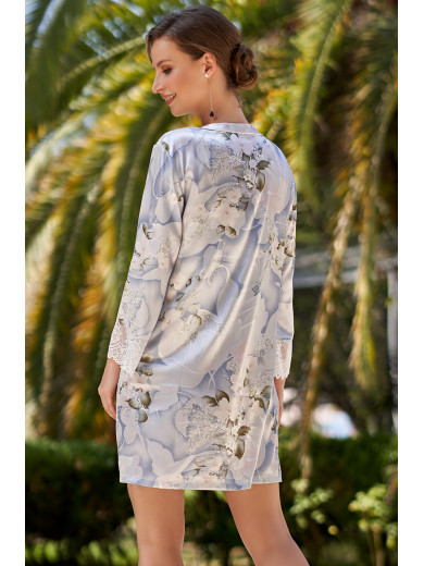 Халат на ґудзиках шовковий "Новелла" 3607