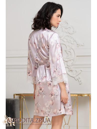 Жіночий шовковий халат Селін 3713