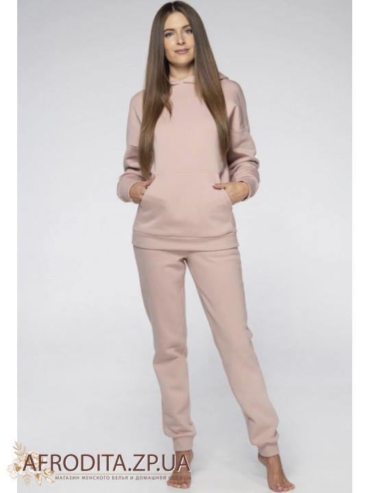 Жіночий костюм зі штанами Wiktoria 1315 пудра