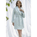 Жіночий теплий халат Shato 2333 light blue rose 3D