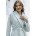 Жіночий теплий халат Shato 2333 light blue rose 3D