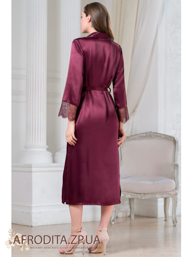 Довгий жіночий халат на гудзиках "Шерон" 3809