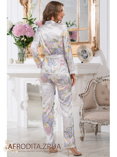 Жіноча шовкова піжама зі штанами "Ліліанна" 3256