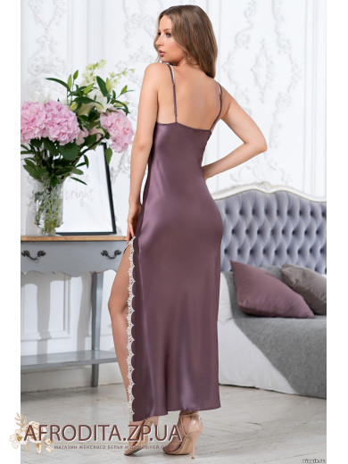 Длинная шелковая ночная сорочка Бриджит 3688 
