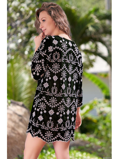 Туніка з перфорованої бавовни Нуар 1335