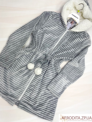 Женский теплый халат на молнии "Massana" L716219