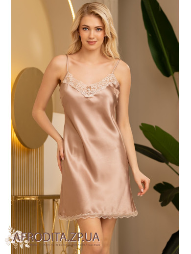 Женская шелковая ночная сорочка Даниель 3870