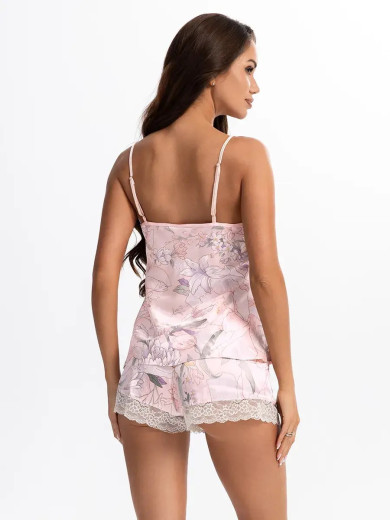 Шелковая пижама с шортами "Эдем" 5952