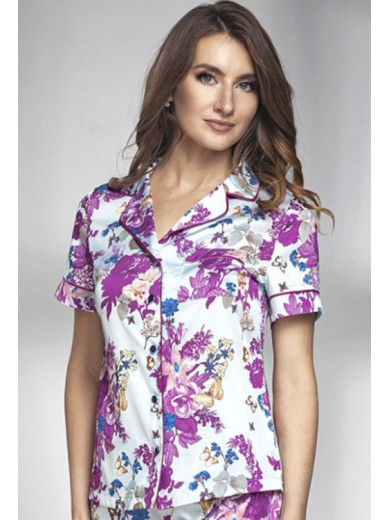 Піжама жіноча з шортами Shato 2220 blue flowers