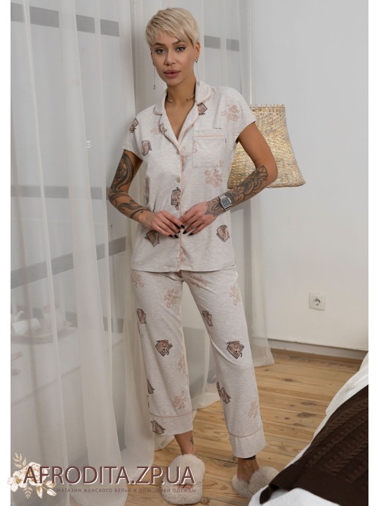 Жіноча піжама із бавовни Roksana 82770