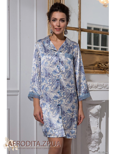 Женский шелковый халат на пуговицах "Дольче Вита" 5917