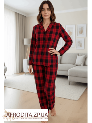 Фланелевая женская пижама Cosy 82674
