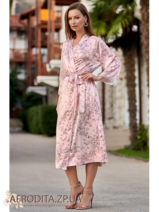 Атласный халат "Розмари" 8699