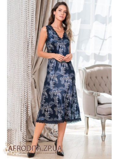 Длинная шелковая сорочка "Ванесса" 3778