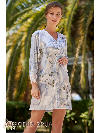 Халат на ґудзиках шовковий "Новелла" 3607