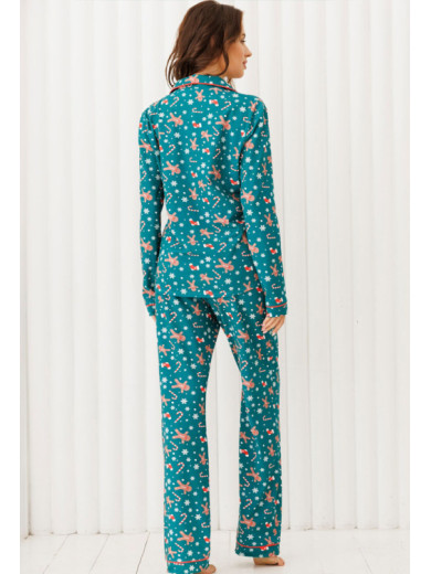 Жіноча піжама з бавовни зі штанами 1245-16199