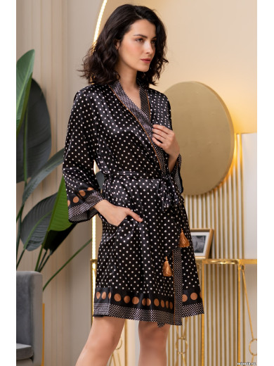 Атласний жіночій халат "Камілла" 8963