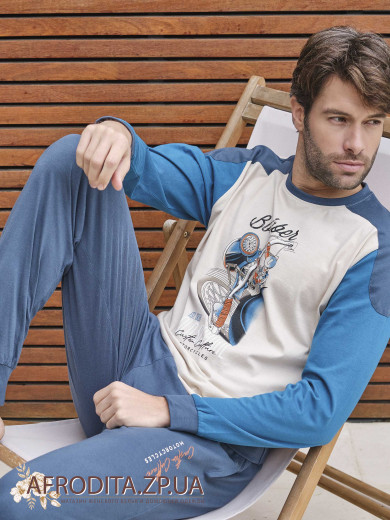 Мужская теплая пижама с брюками Massana P731302