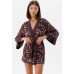 Женский короткий халат из вискозы Roksana 82818