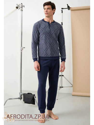 Домашний мужской костюм с начесом Enrico Coveri EP2214