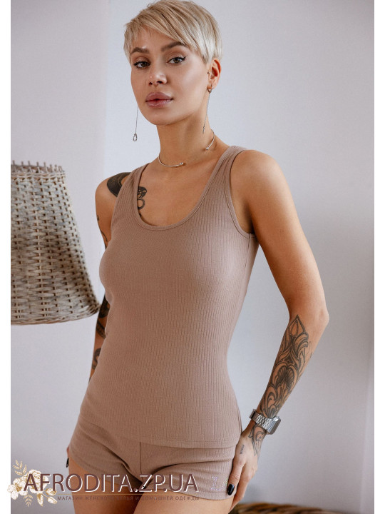 Женская майка на широких бретелях 1126-42007
