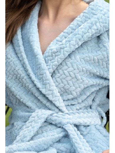 Женский теплый халат Shato 2337 light blue